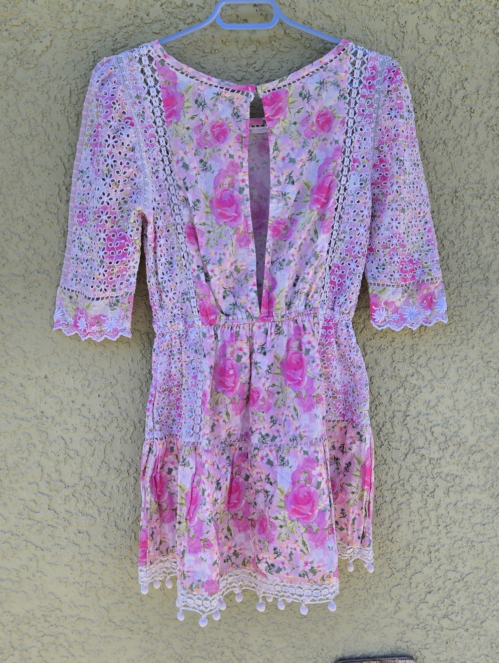 LoveShackFancy Novalie Floral Eyelet Mini Dress - Picture 7 of 7